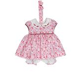 Vestido Bebé Niña Rojo Bordino