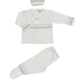 Conjunto Hilo Bebé Niño Blanco Bebita