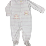 Pijama Bebé Niña Rosado Blanco Serrano