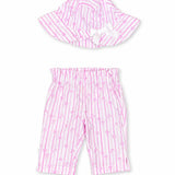 Conjunto Asoleador Bebé Niña Rosado Bordino