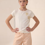 Camiseta Niña Beige Grazziani
