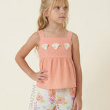 Conjunto Short Niña Naranja Grazziani
