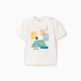 Camiseta Bebé Niño Blanco Zippy