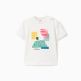 Camiseta Bebé Niño Blanco Zippy