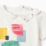 Camiseta Bebé Niño Blanco Zippy