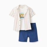 Conjunto Bermuda Bebé Niño Beige Zippy