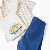 Conjunto Bermuda Bebé Niño Beige Zippy