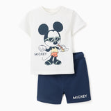 Conjunto Bermuda Bebé Niño Mickey Zippy