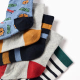 Set x5 Medias Niño Multicolor Zippy