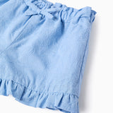 Conjunto Short Bebé Niña Azul Zippy