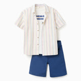 Conjunto Bermuda Niño Beige Zippy