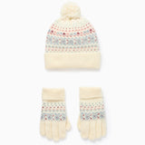 Juego Gorro y Guantes Niña Beige Zippy