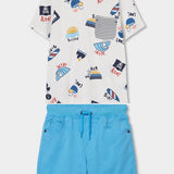 Conjunto Bermuda Niño Azul Boboli