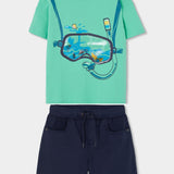Conjunto Bermuda Niño Azul Boboli
