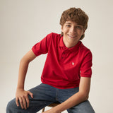 Camiseta Tipo Polo Niño Roja Chevignon