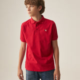 Camiseta Tipo Polo Niño Roja Chevignon