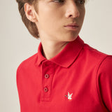 Camiseta Tipo Polo Niño Roja Chevignon