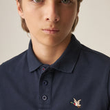 Camiseta Tipo Polo Niño Azul Oscuro Chevignon